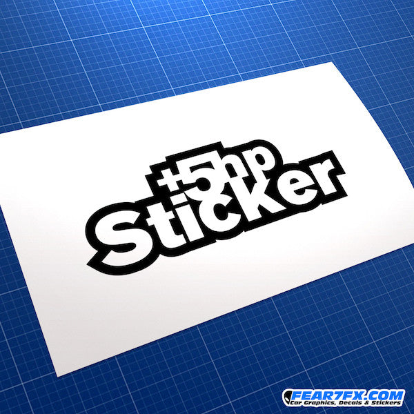 +5HP Horsepower JDM Car Vinyl Decal Sticker