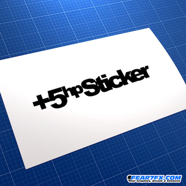 +5HP Horsepower JDM Car Vinyl Decal Sticker
