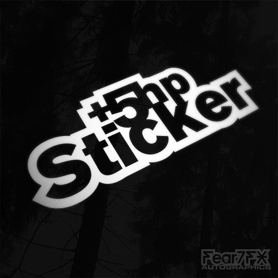 Plus +5hp Sticker JDM Euro Vinyl Decal V1