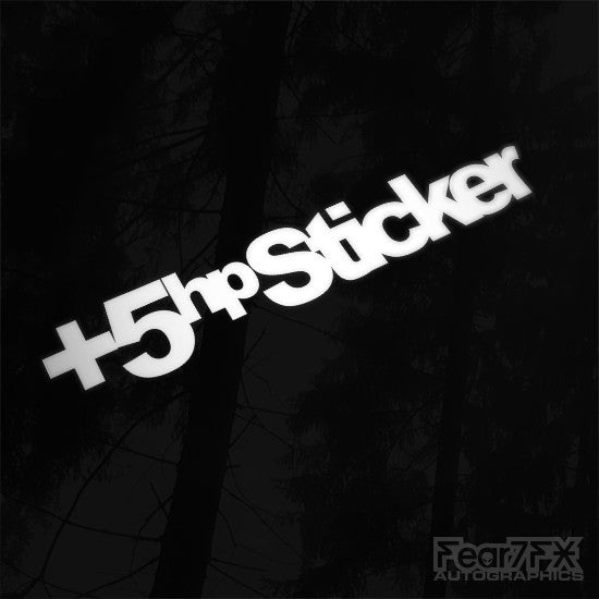 Plus +5hp Sticker JDM Euro Vinyl Decal V2