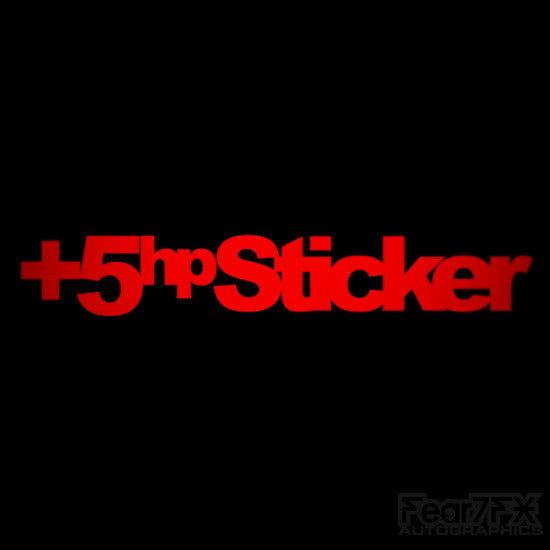 +5HP Horsepower JDM Car Vinyl Decal Sticker