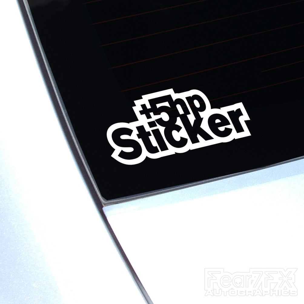 Plus +5hp Sticker JDM Euro Vinyl Decal V1