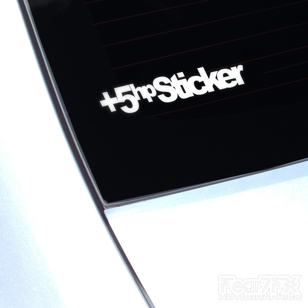 Plus +5hp Sticker JDM Euro Vinyl Decal V2
