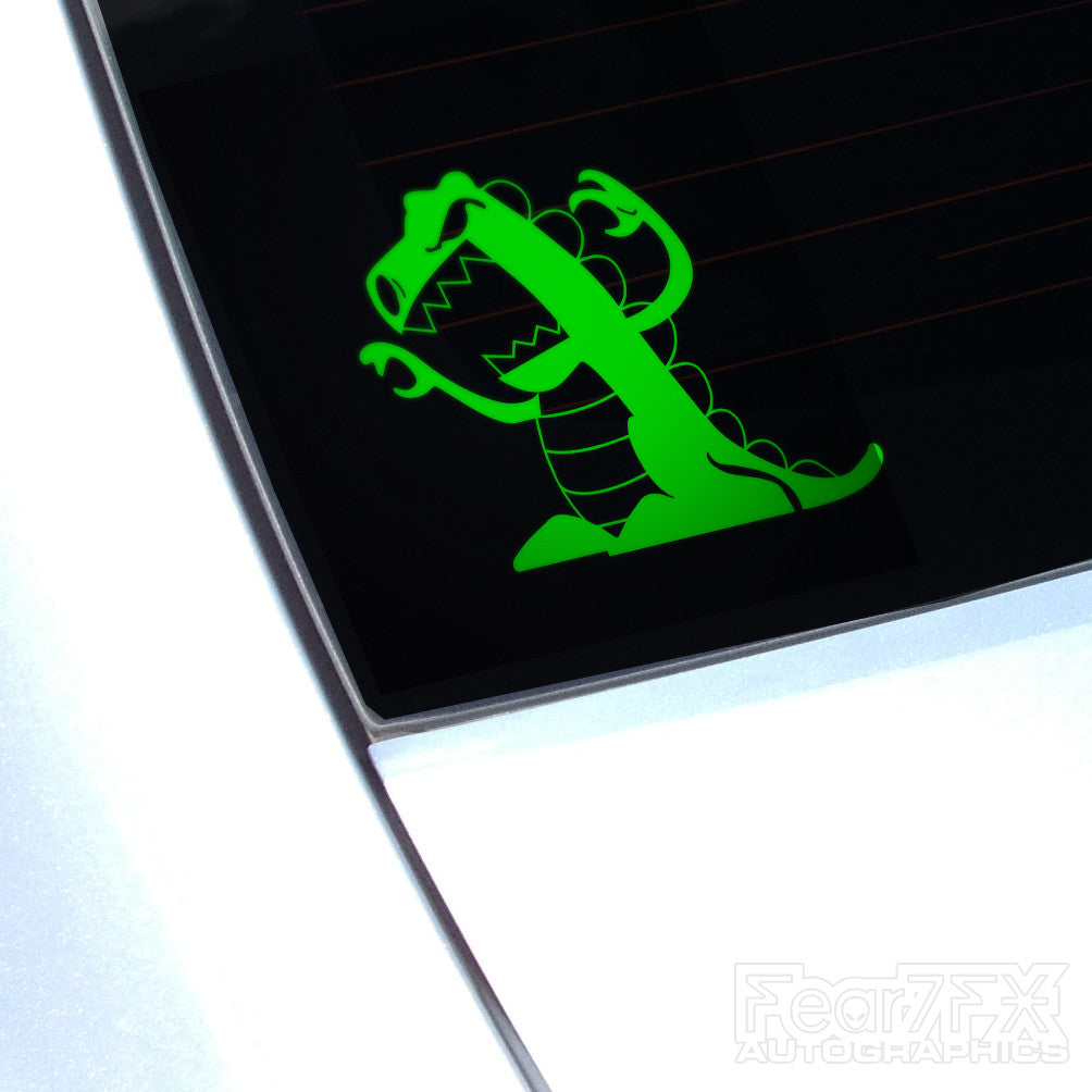 Angry Dino Funny JDM Euro Vinyl Decal Sticker