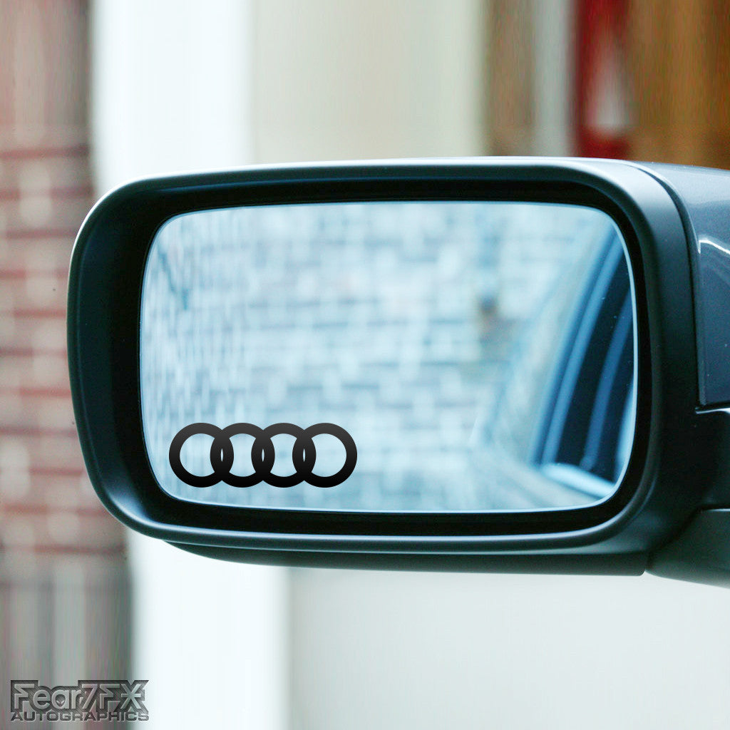 2x Audi Rings Wing Mirror Vinyl Transfer Decals