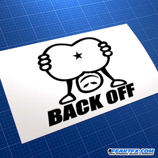 Back OFF Funny JDM Car Vinyl Decal Sticker