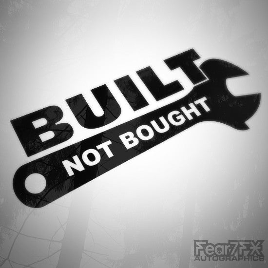 Built Not Bought! Euro JDM Decal Sticker V5