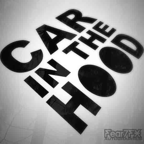 Car In The Hood Funny Euro Decal Sticker