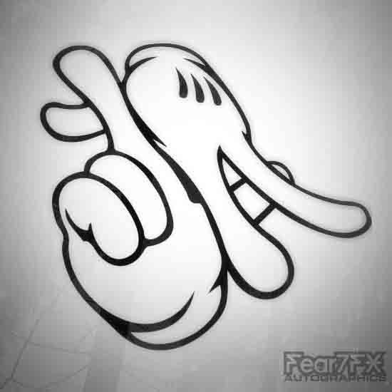 Dope LA Hands Euro Decal Sticker