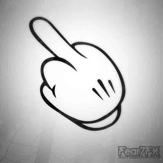Dope F*ck You Middle Finger Funny Euro Decal Sticker