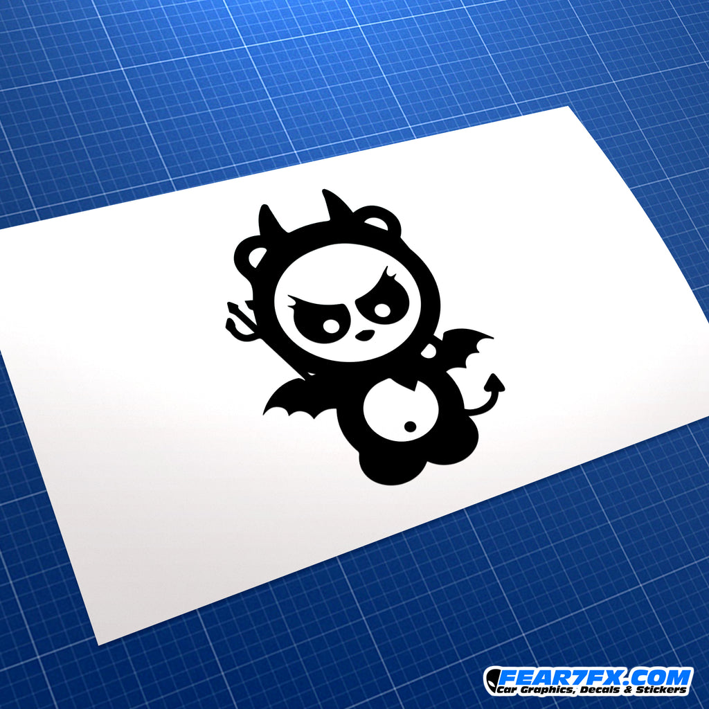 Cute Baby Panda Devil JDM Car Vinyl Decal Sticker