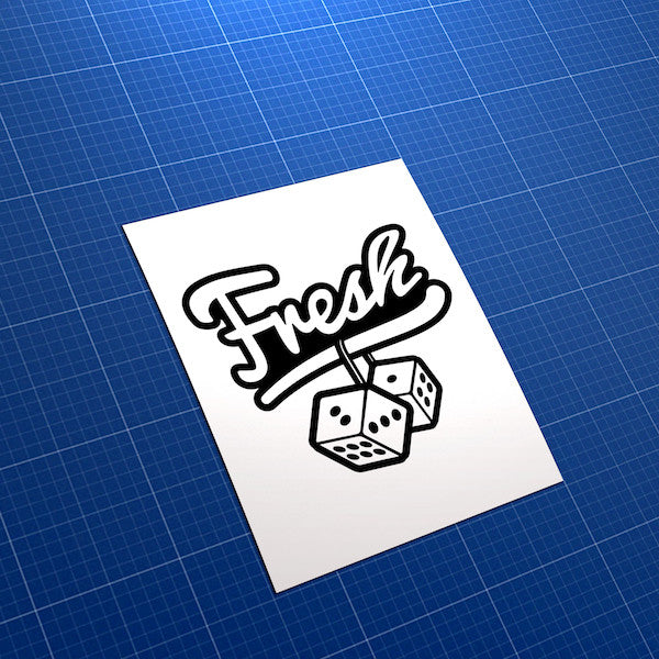 Fresh Lucky Dice JDM Car Vinyl Decal Sticker