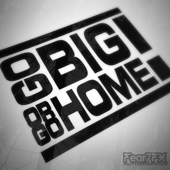 Go Big Or Go Home Funny Euro Decal Sticker V1