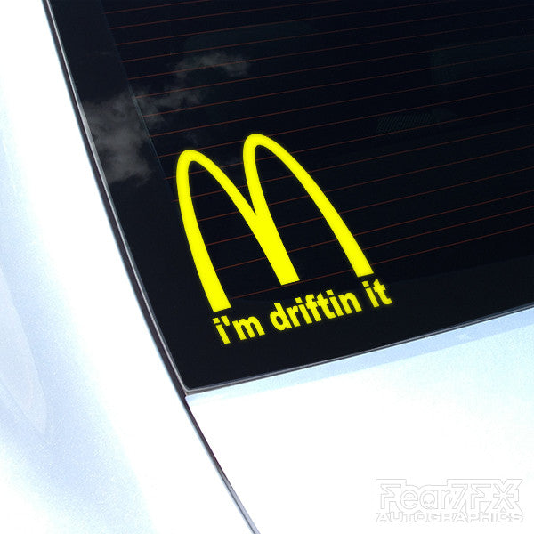 Im Drfiting It Funny JDM Euro McDonald Style Decal Sticker