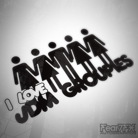 JDM I Love JDM Groupies Euro Decal Sticker