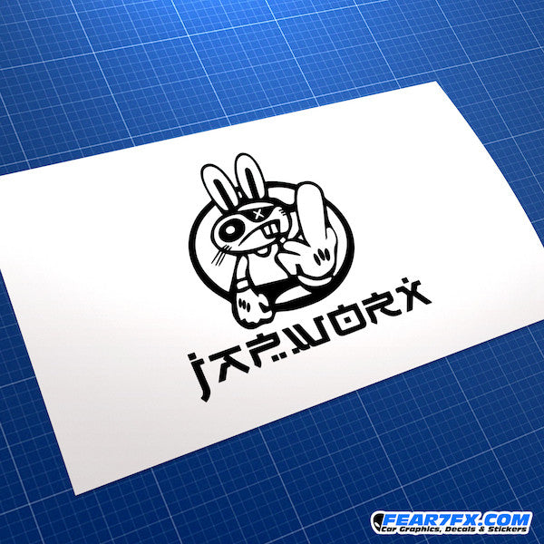 Japworx Jap Race Bunny Car Vinyl Decal Sticker