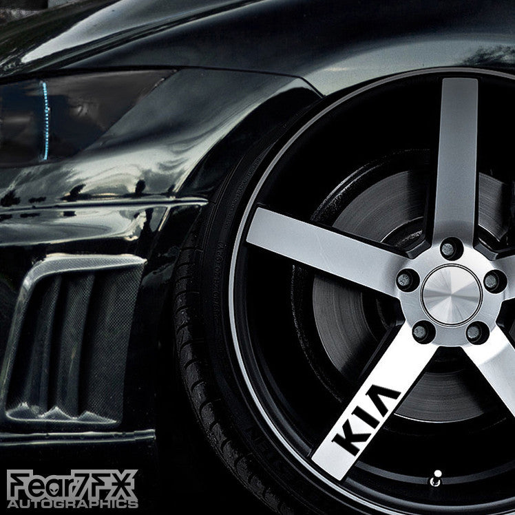 5x KIA Alloy Wheel Vinyl Transfer Decals
