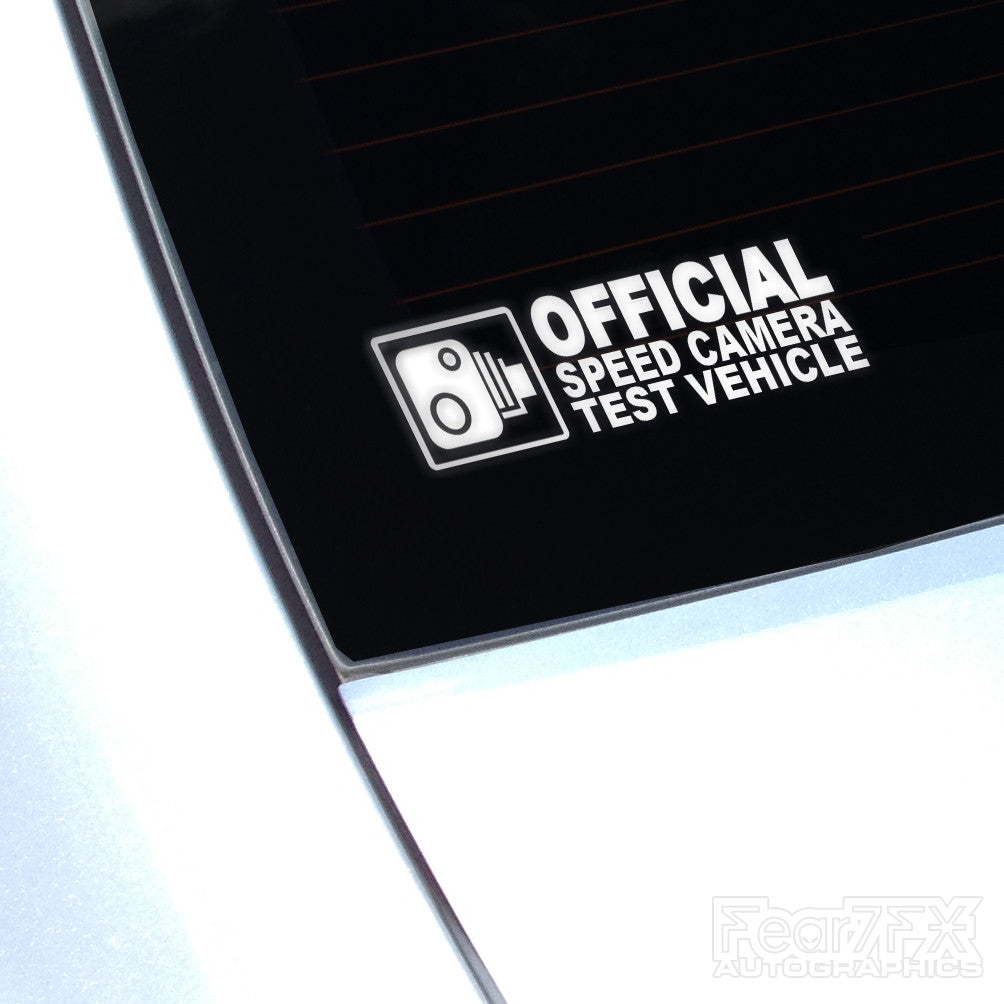 Speed Camera Test Vehicle Funny JDM Car Vinyl Decal Sticker