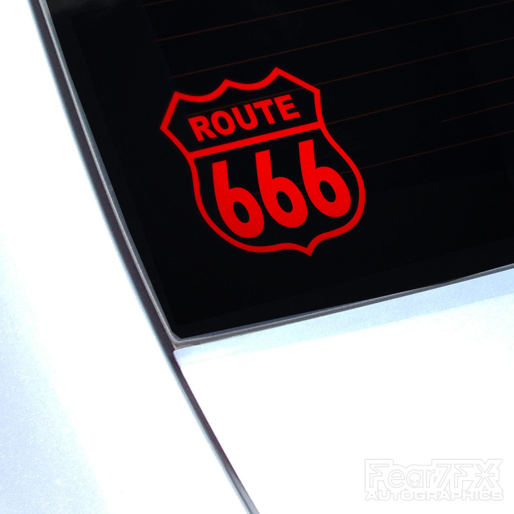 Route 666 Funny JDM Euro Decal Sticker V1