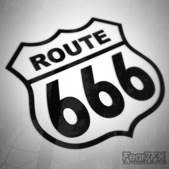 Route 666 Funny JDM Euro Decal Sticker V1