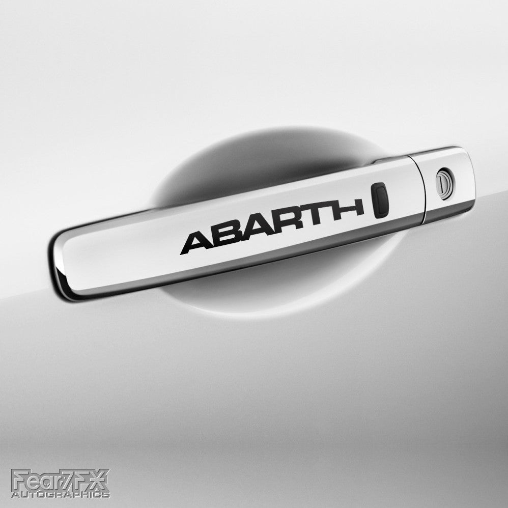 4x Abarth Door Handle V2 Vinyl Decals
