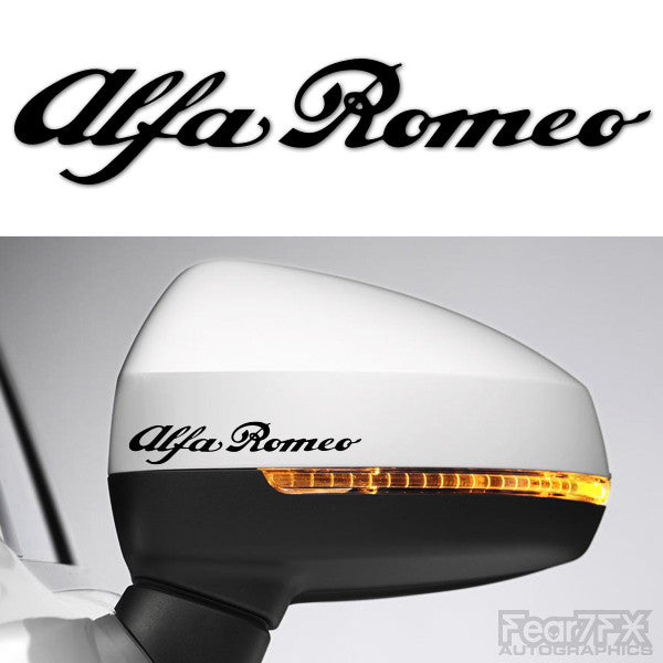 2x Alfa Romeo Side Mirror Vinyl Transfer Decals