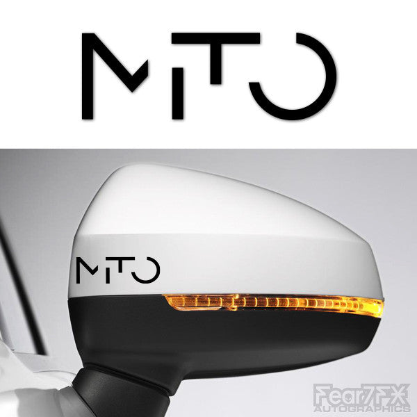 2x Mito Side Mirror Vinyl Transfer Decals