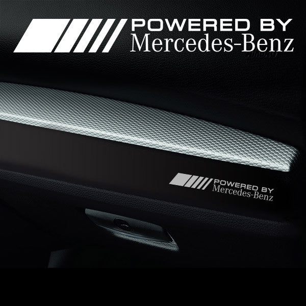 2x Mercedes Dashboard Powered By Vinyl Decal