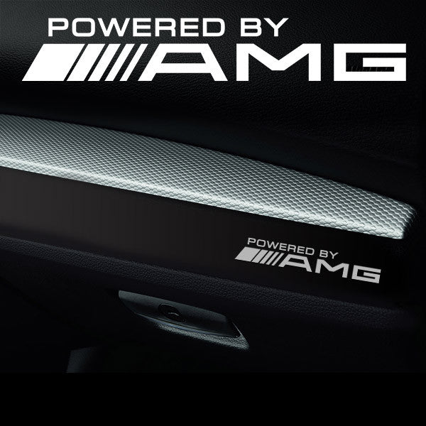 2x AMG Dashboard Powered By Vinyl Decal