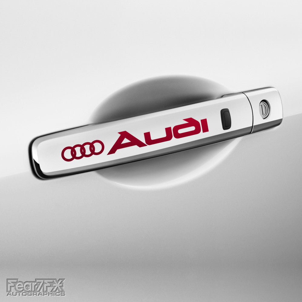 4x Audi Door Handle Vinyl Transfer Decals