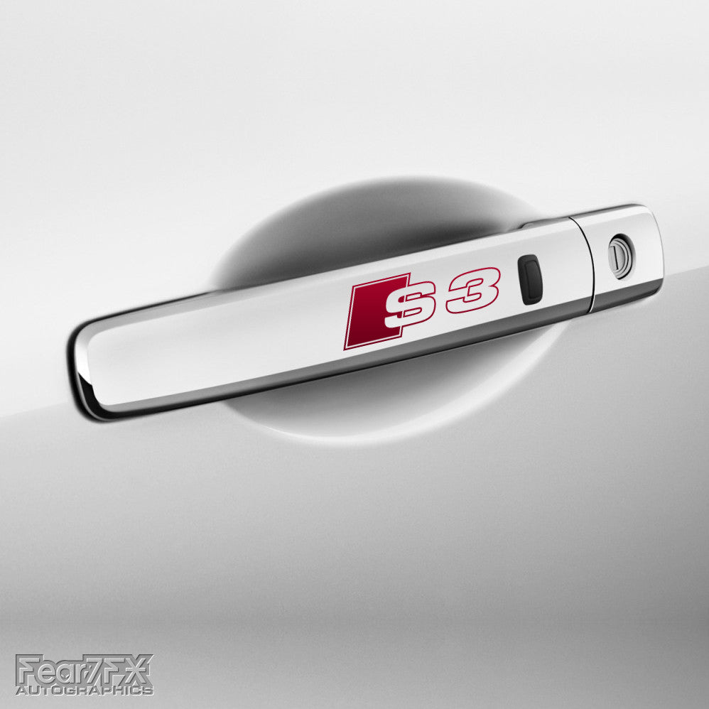 4x Audi S3 Door Handle Vinyl Transfer Decals