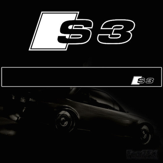 Audi S3 Vinyl Windscreen SunStrip Any 2 Colours