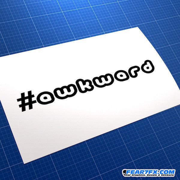 #Awkward Funny Vinyl Decal Sticker