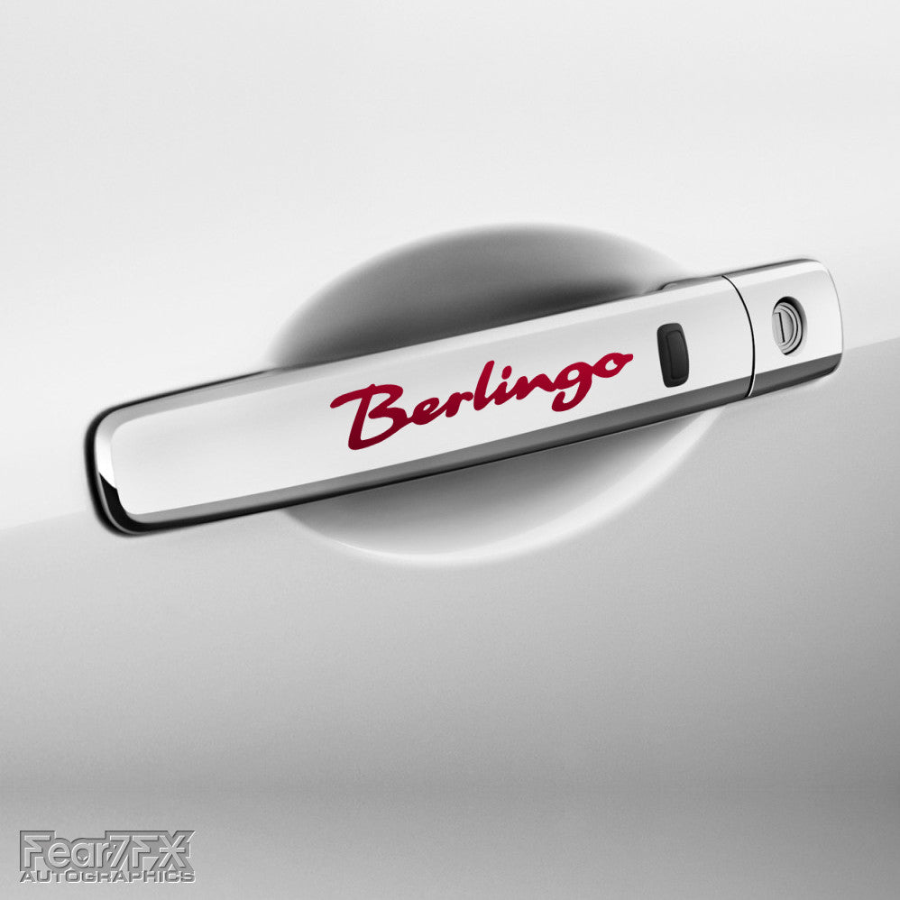 4x Berlingo Door Handle Vinyl Transfer Decals