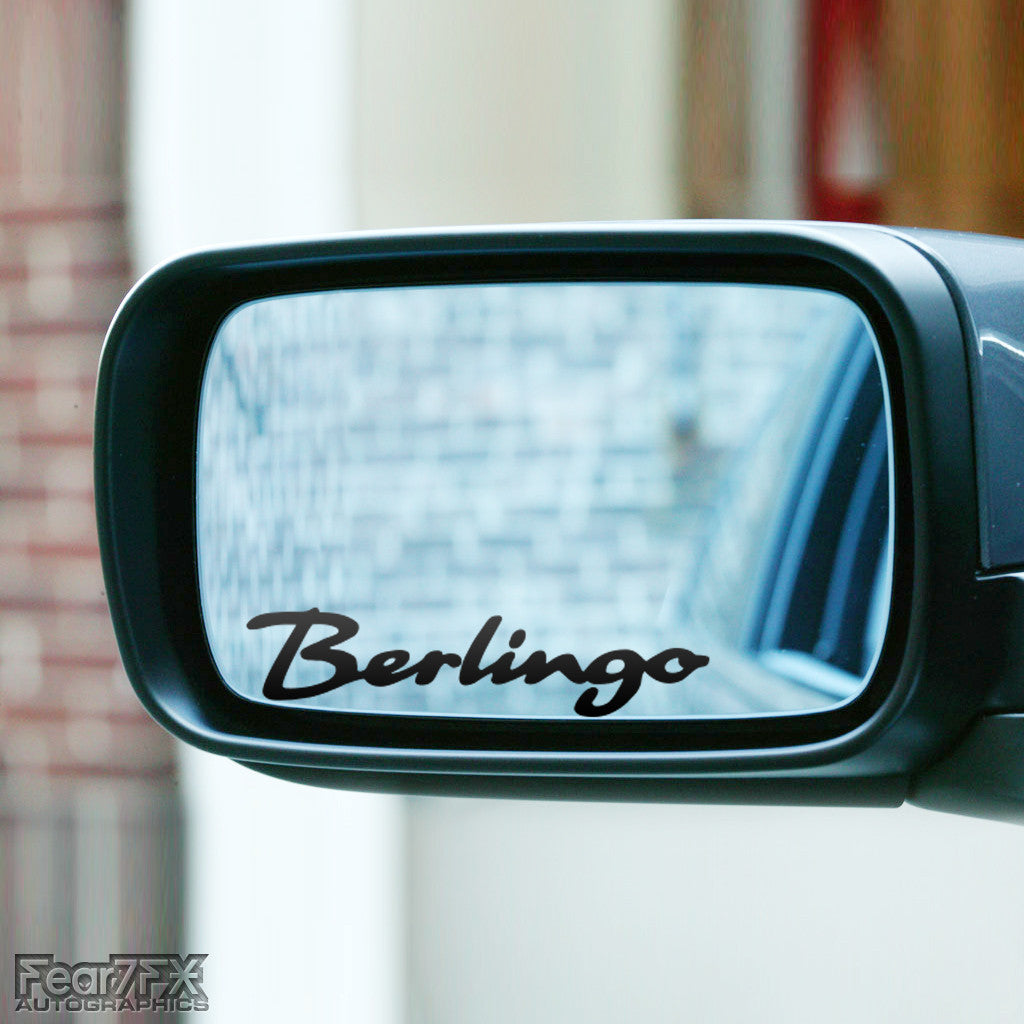2x Berlingo Wing Mirror Vinyl Transfer Decals