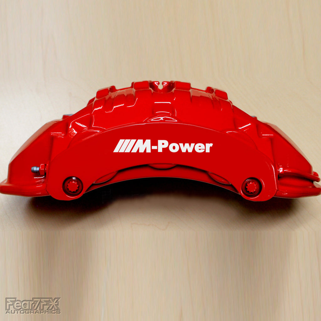 5x BMW M-Power Brake Caliper Vinyl Decals