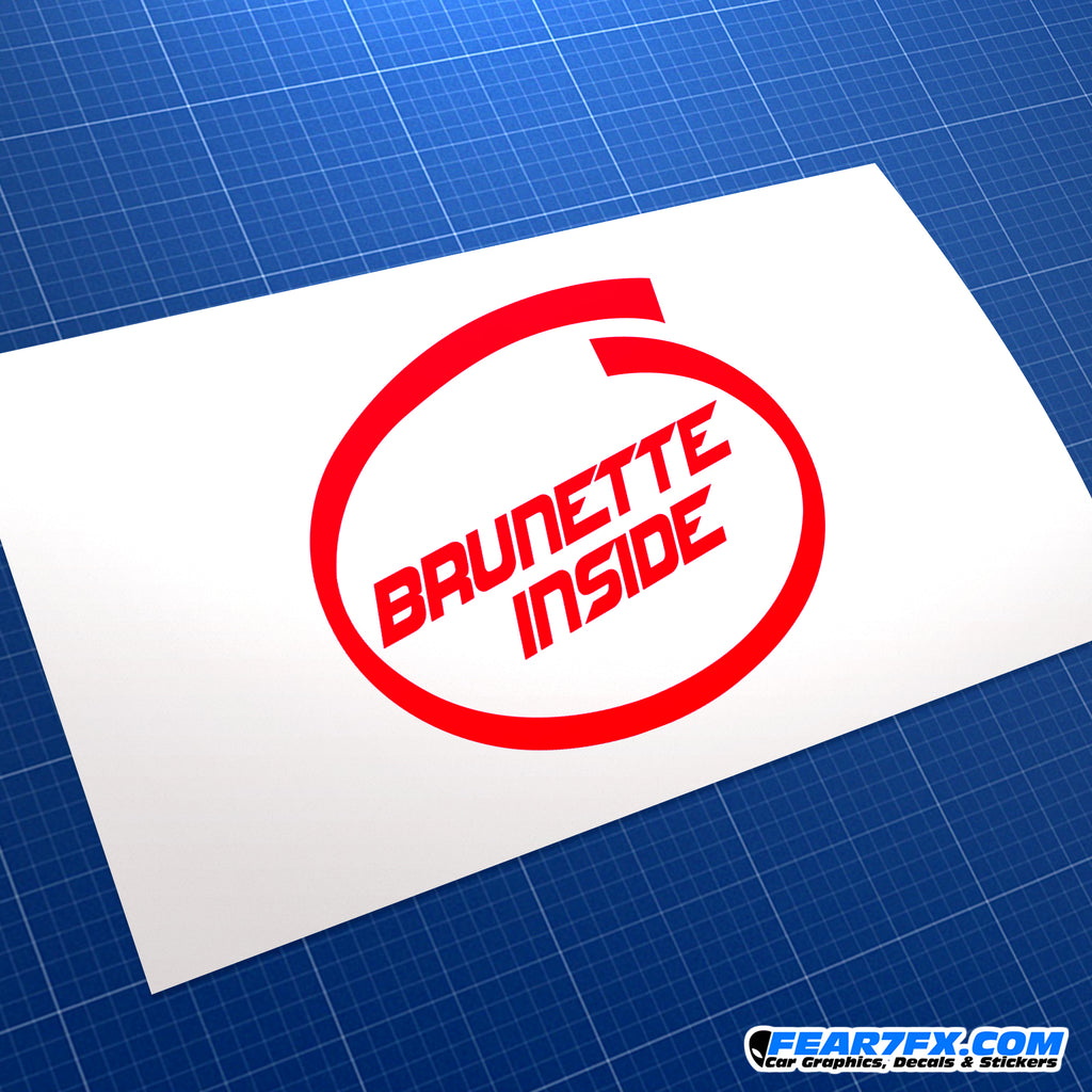 Brunette Inside JDM Car Vinyl Decal Sticker
