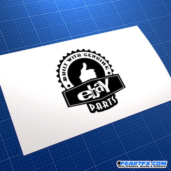 Built With Genuine Ebay Parts JDM Car Vinyl Decal Sticker