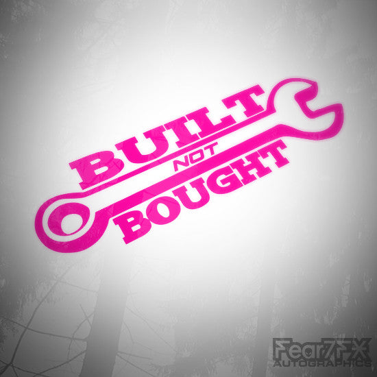 Built Not Bought! Euro JDM Decal Sticker V2