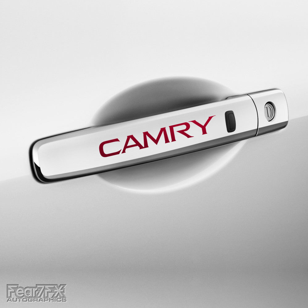 4x Camry Door Handle Vinyl Transfer Decals