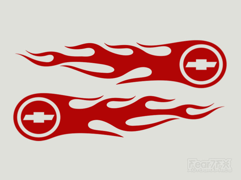 2x Chevrolet Custom Vinyl Transfer Decals