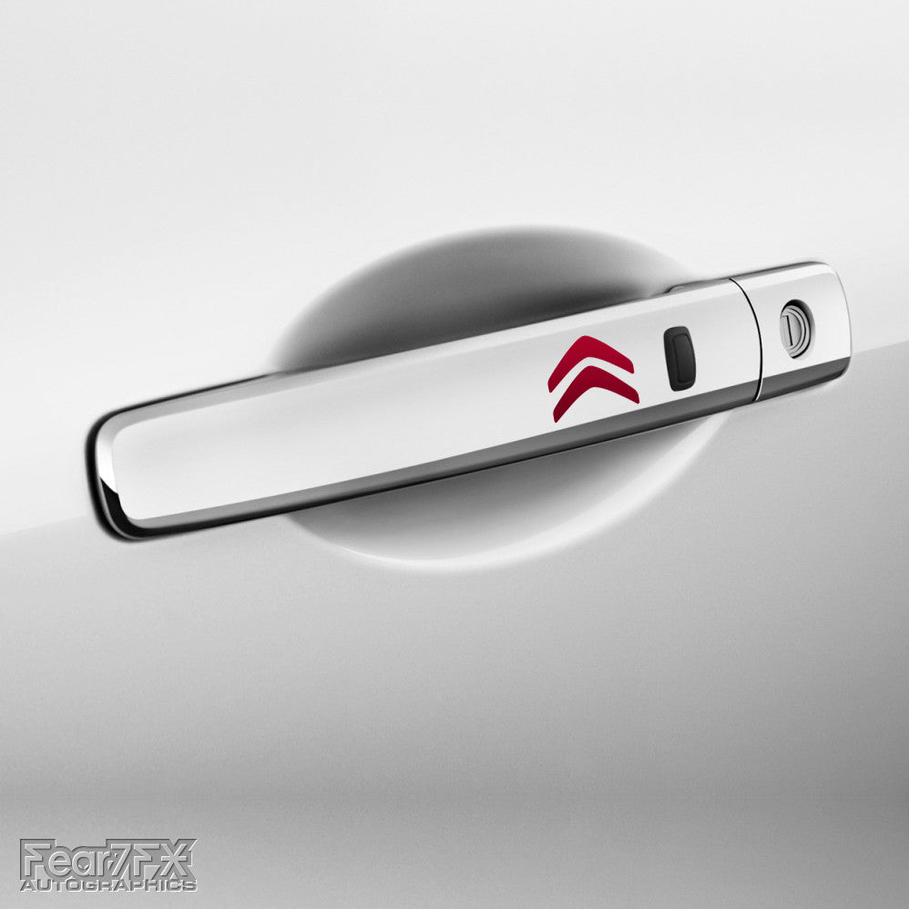 4x Citroen V2 Door Handle Vinyl Transfer Decals