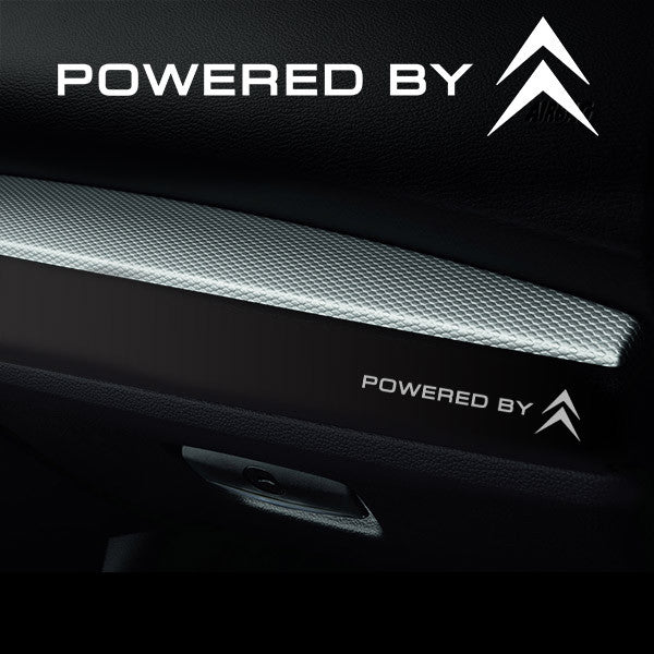 2x Citroen V1 Dashboard Powered By Vinyl Decal