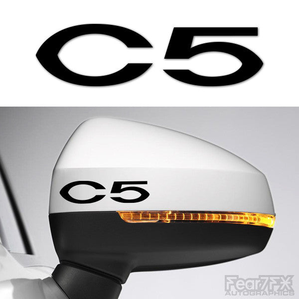 2x C5 Side Mirror Vinyl Transfer Decals