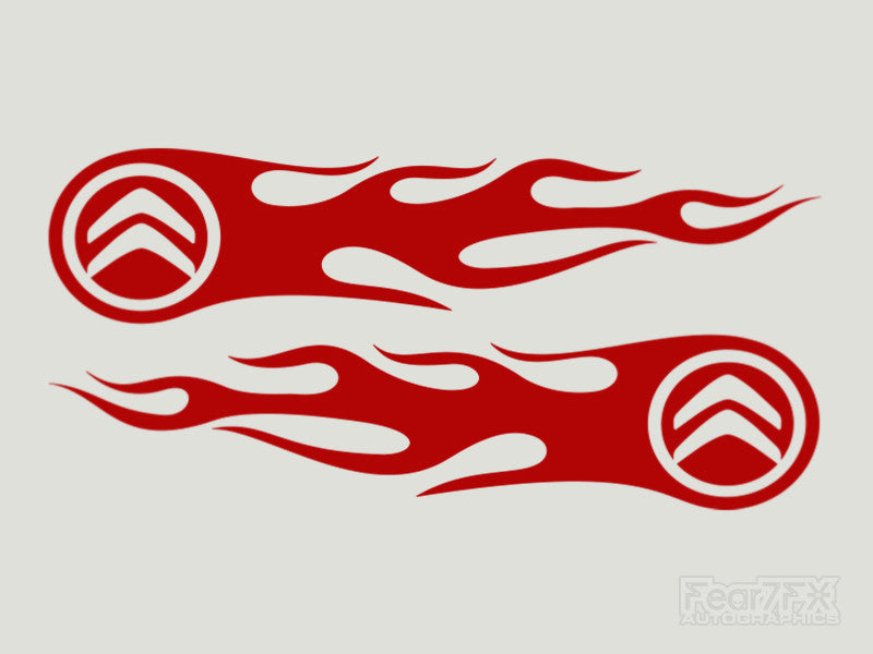 2x Citroen Custom Vinyl Transfer Decals