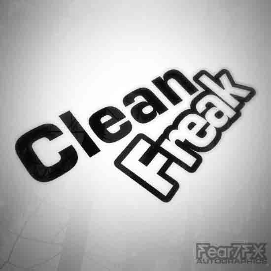 Clean Freak Euro Decal Sticker