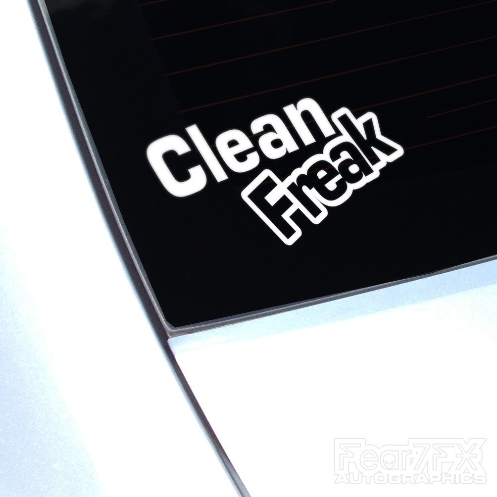 Clean Freak Euro Decal Sticker