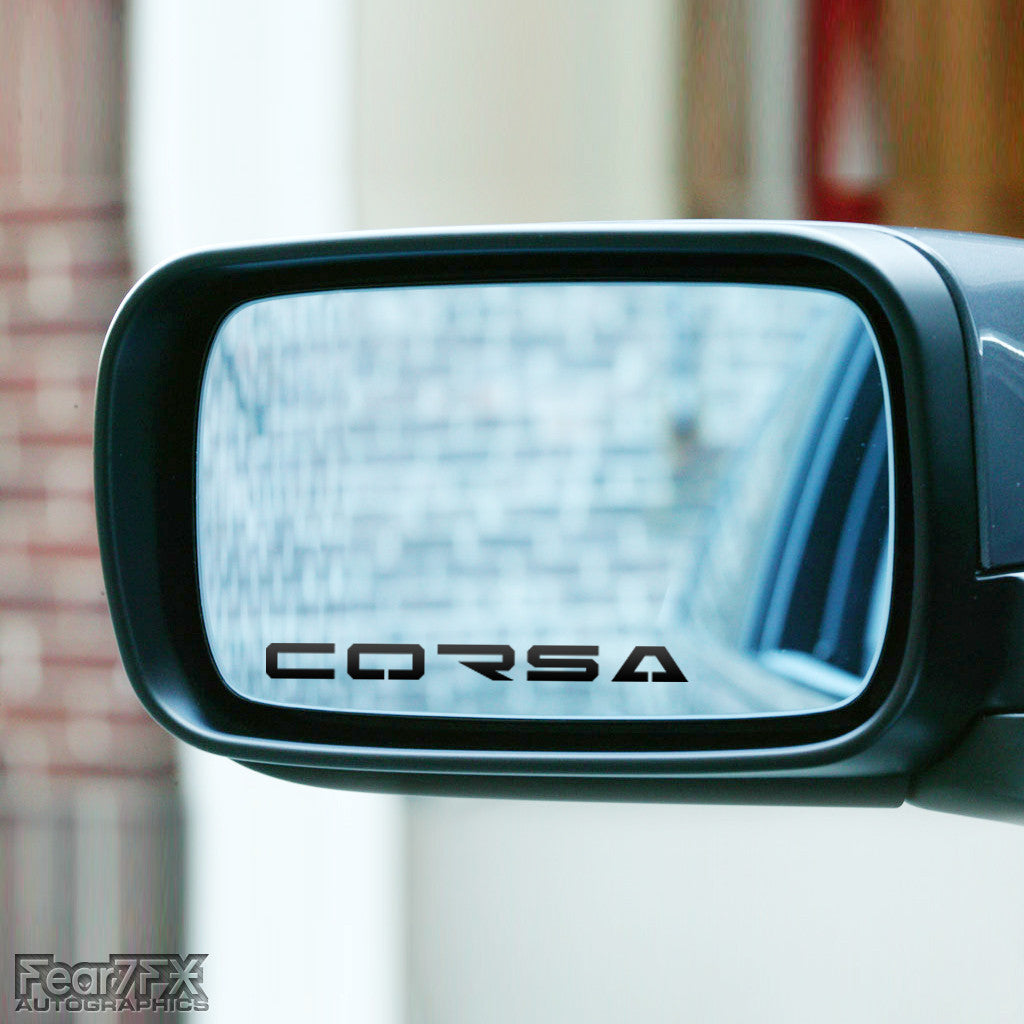 2x Corsa Wing Mirror Vinyl Transfer Decals