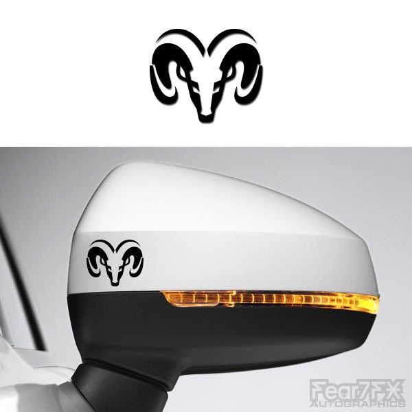 2x Dodge Logo Side Mirror Vinyl Transfer Decals