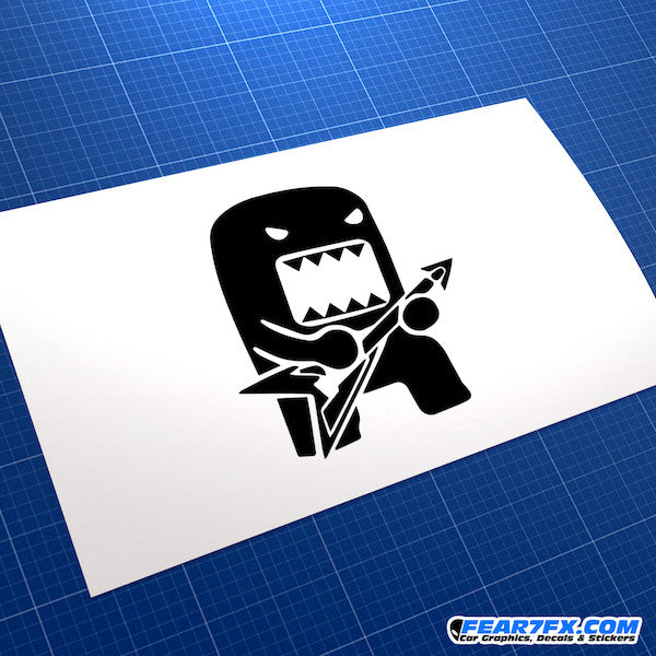 Domo Kun Rock Star Jap Mascot JDM Car Vinyl Decal Sticker